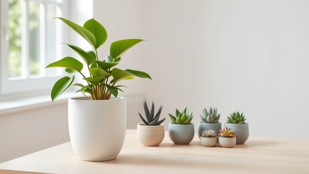 sleek pots serene ambiance