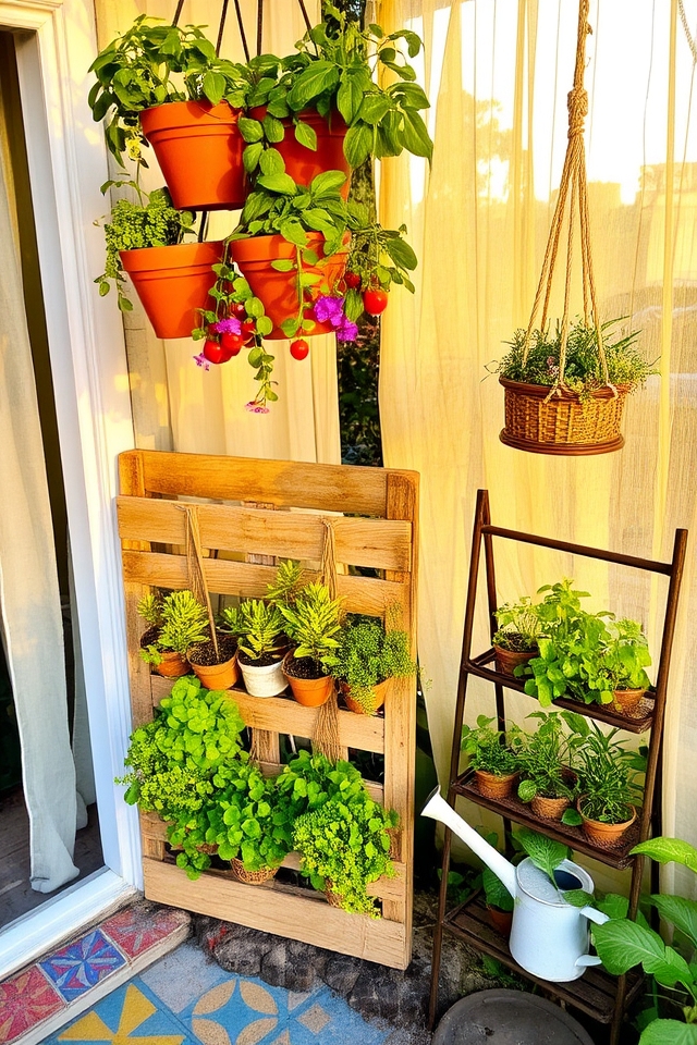 small space container gardens