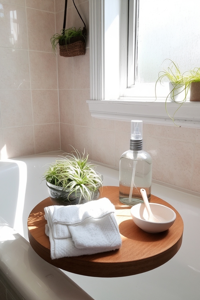soil free bathroom greenery option