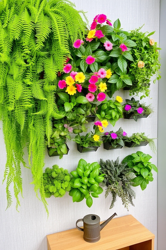 space efficient living wall gardening
