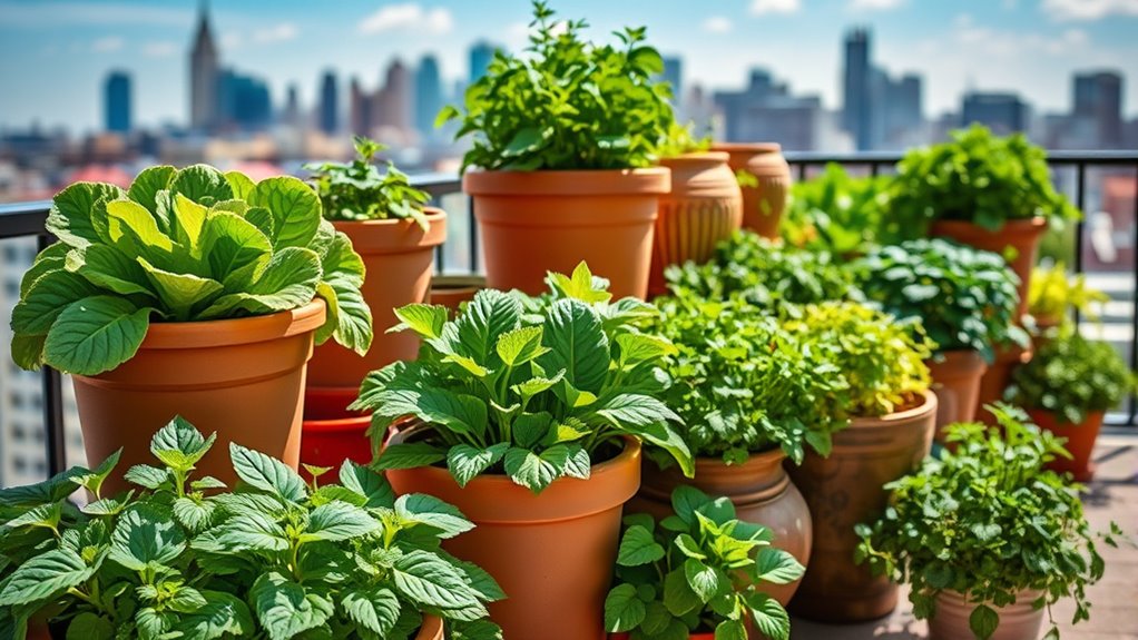 space efficient salad container gardening