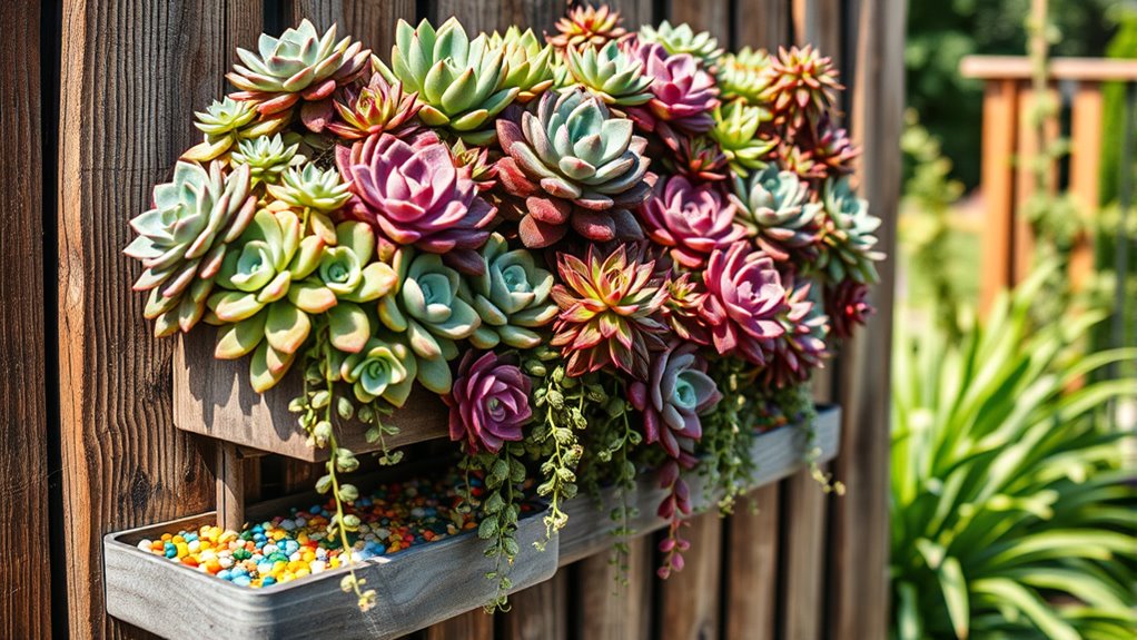 space efficient succulent wall gardens