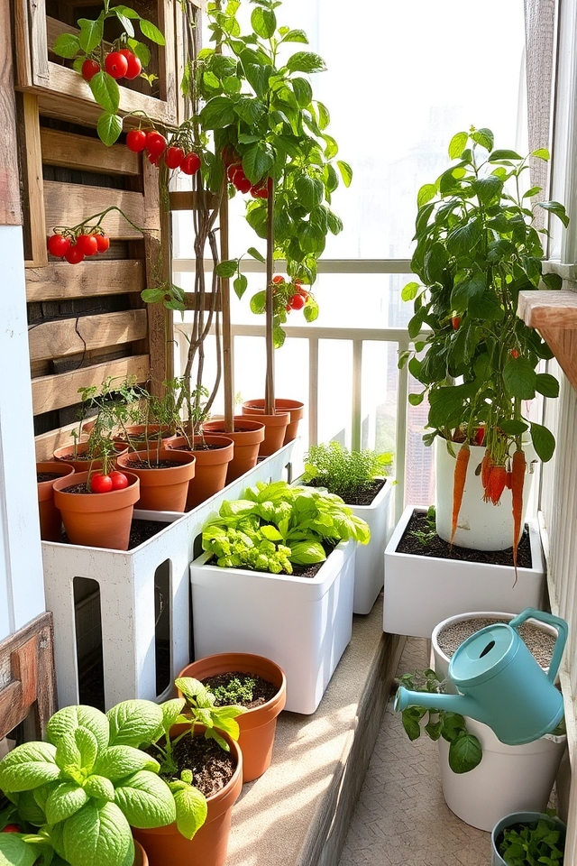 space saving vegetable gardening