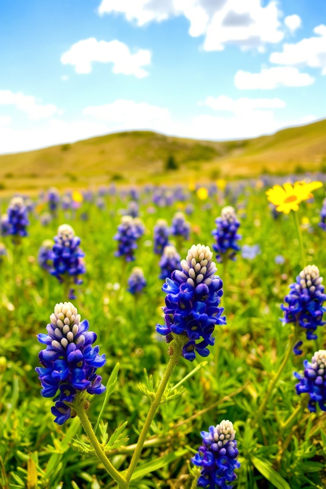 springtime blue flower spectacle