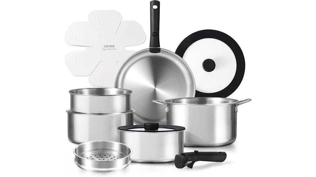stainless steel cookware set
