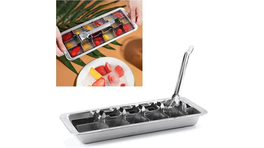 stainless steel ice cube tray