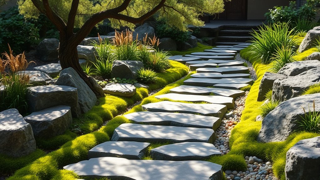 stepping stones garden pathway