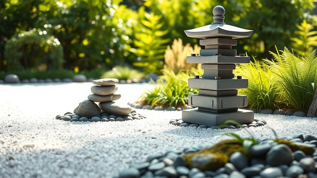 stone pagoda enhances tranquility