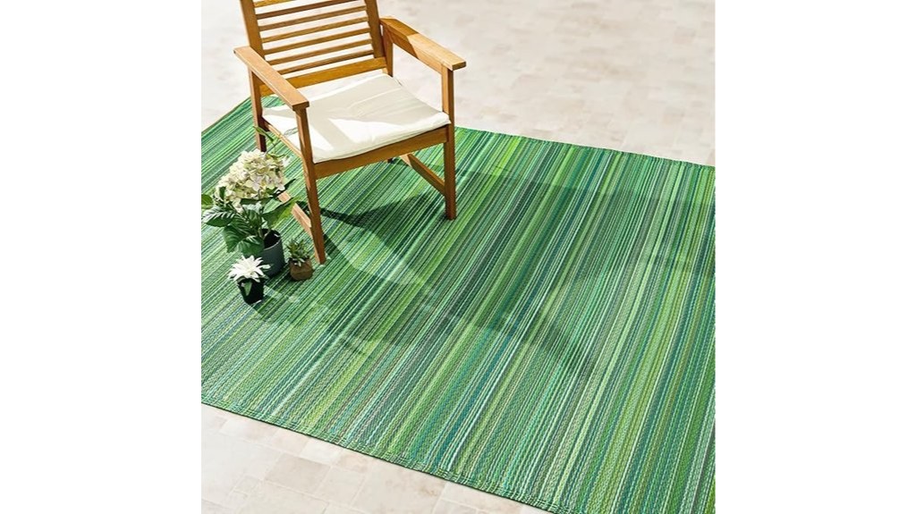 striped outdoor rug large