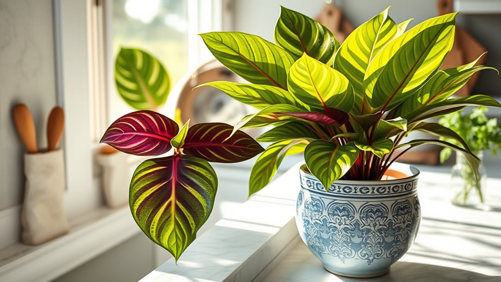 stunning foliage air purifying plant