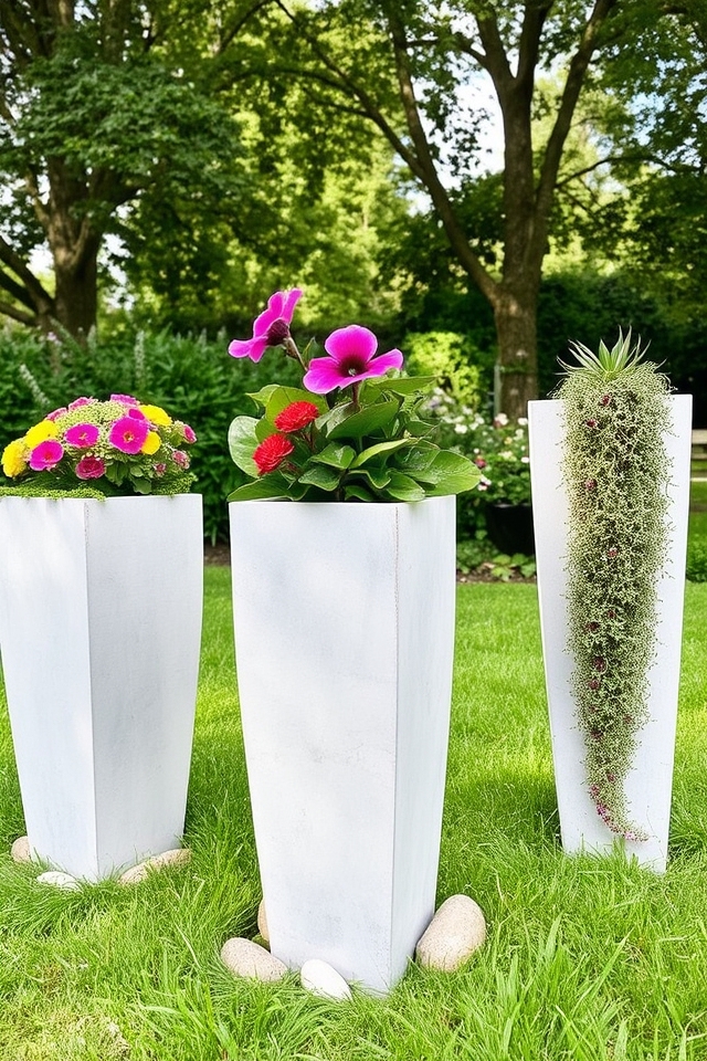 stylish durable concrete planters