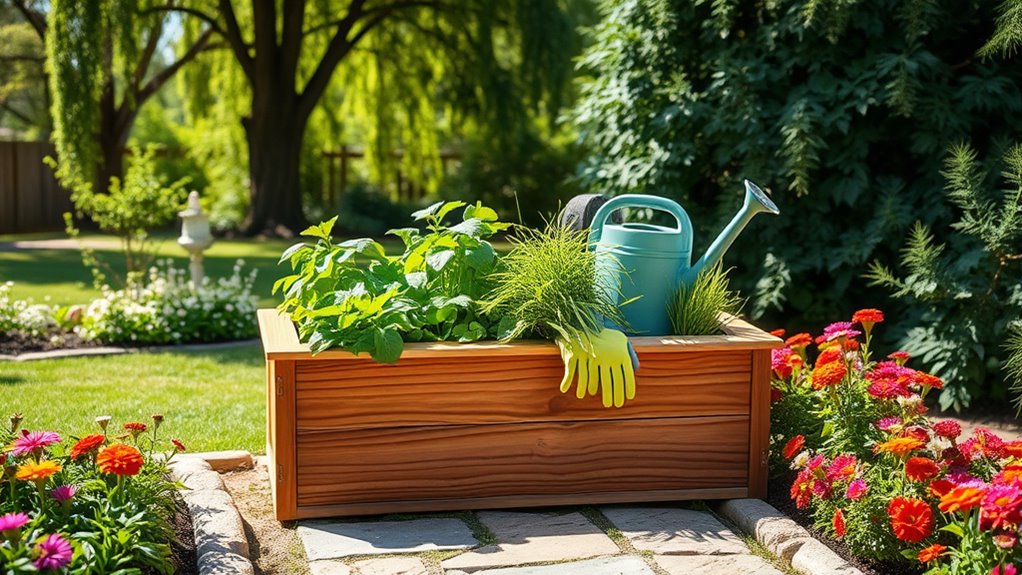 stylish elevated garden beds