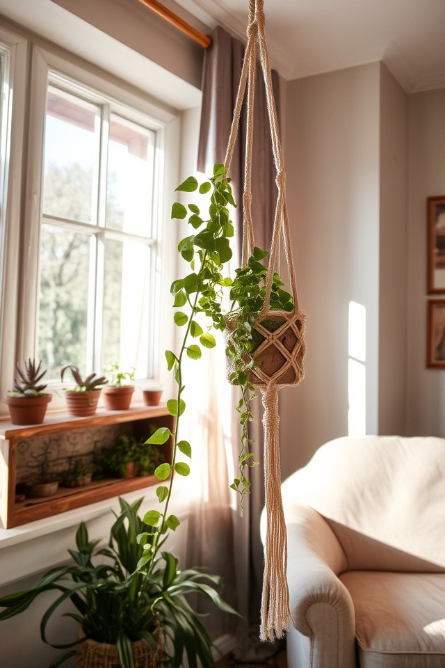 stylish indoor plant organization