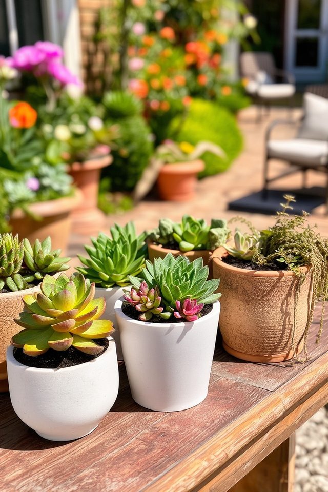 stylish low maintenance succulent displays