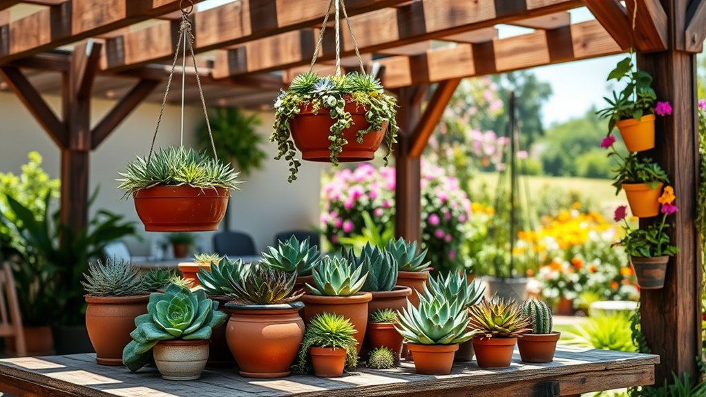 stylish low maintenance succulent displays