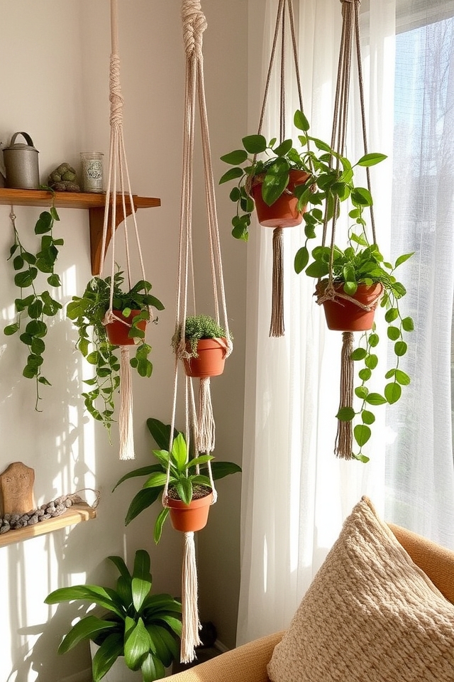 stylish macram plant hangers