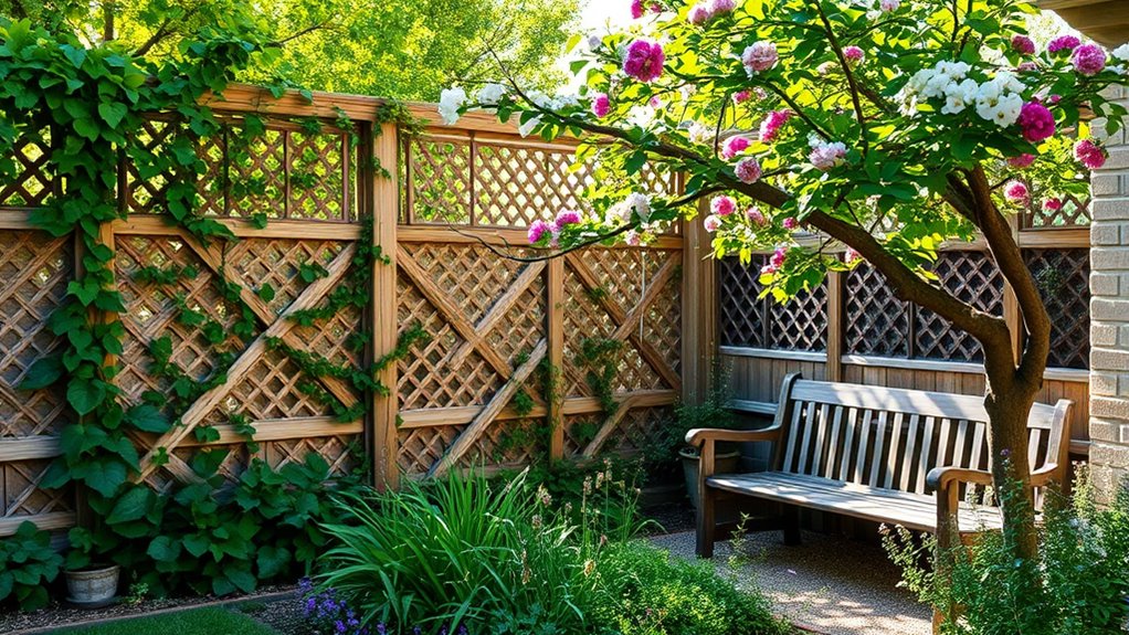 stylish privacy with lattice