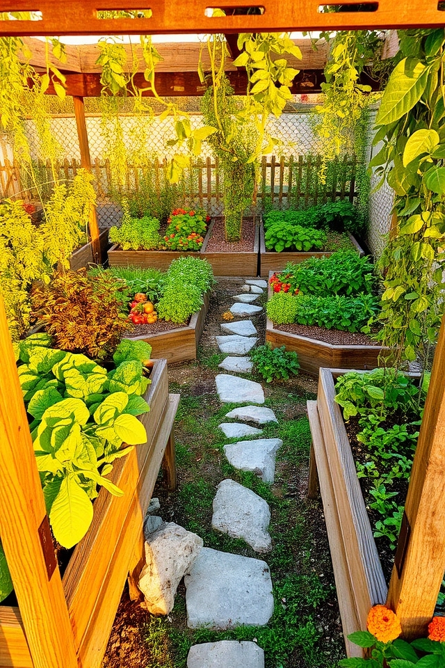 stylish structured vegetable spaces