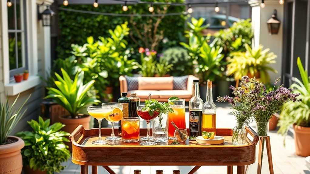 stylish summer drink station