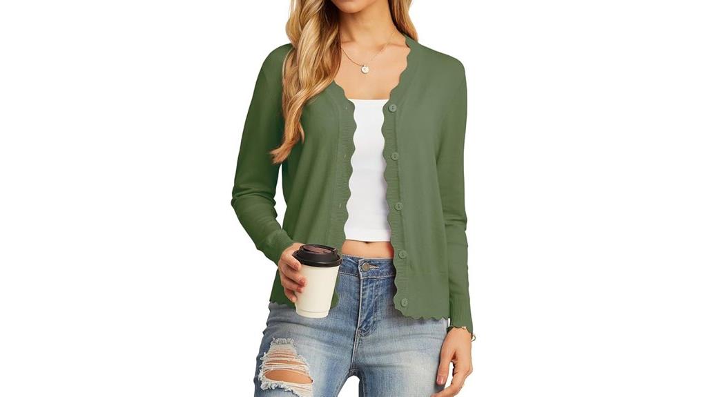 stylish v neck cardigan sweater