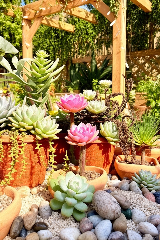 succulent low maintenance garden design