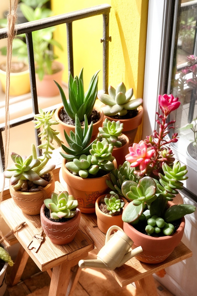 succulents for small balconies
