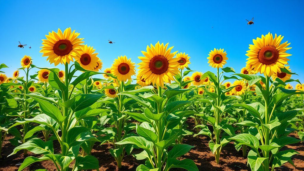 sunflowers enhance corn growth