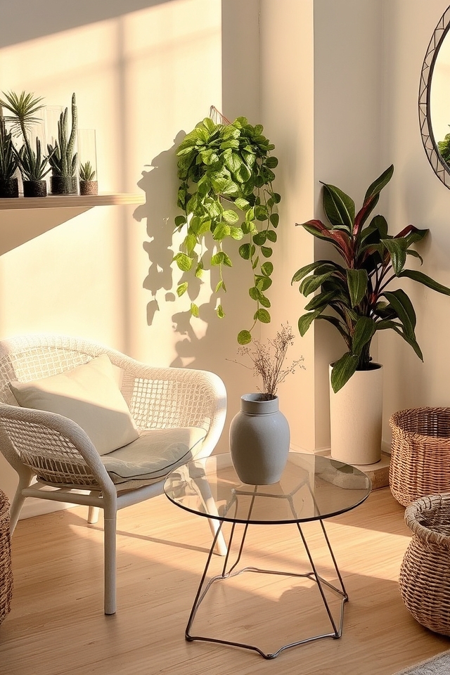 sunlit bright airy greens