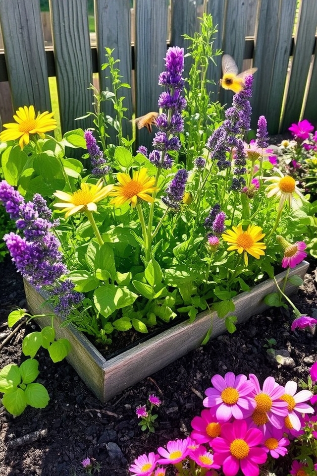 support pollinators with herbs