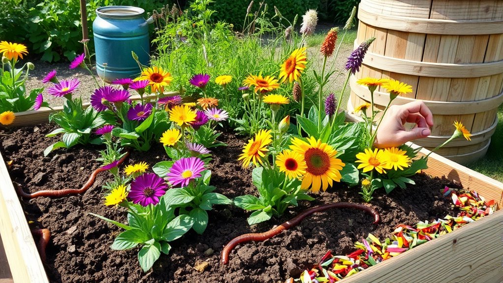 sustainable flower bed cultivation