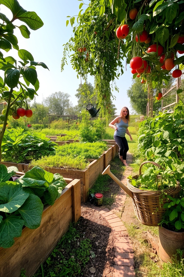 sustainable organic vegetable garden