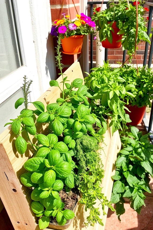 sustainable pallet herb garden