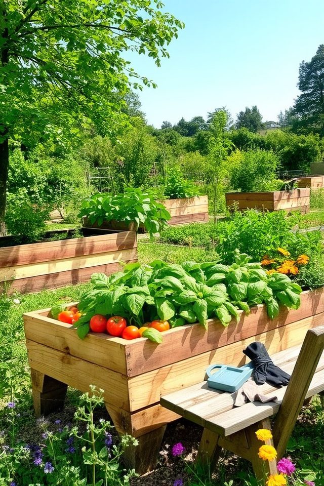 sustainable reclaimed wood gardening