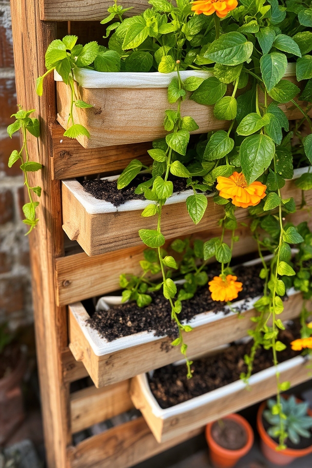 sustainable vertical pallet gardens