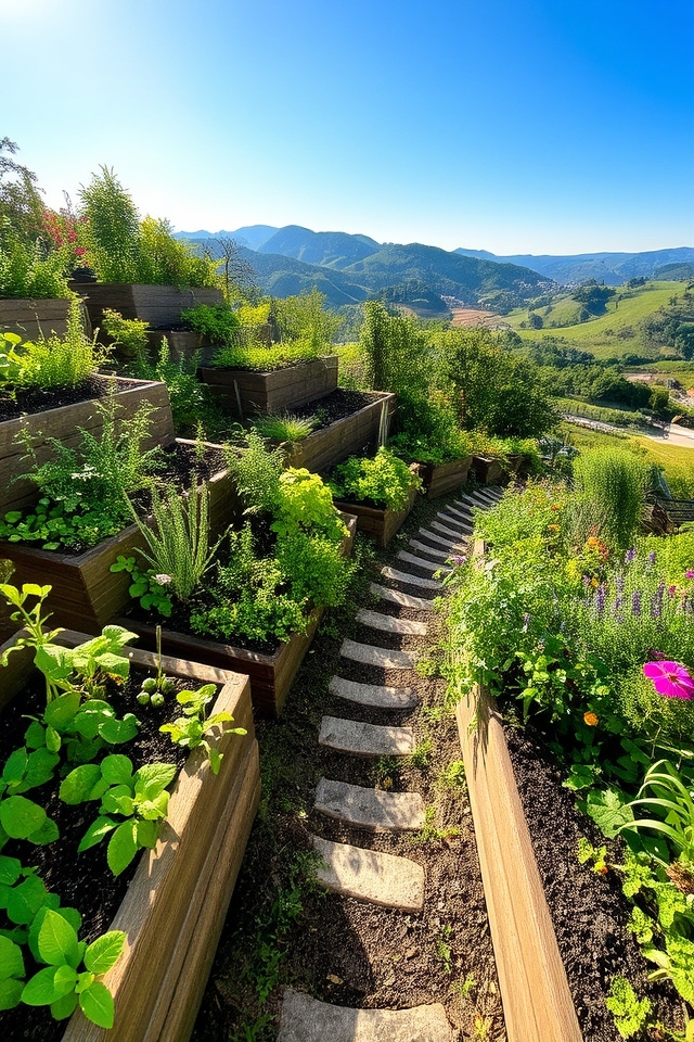 terraced garden for slopes