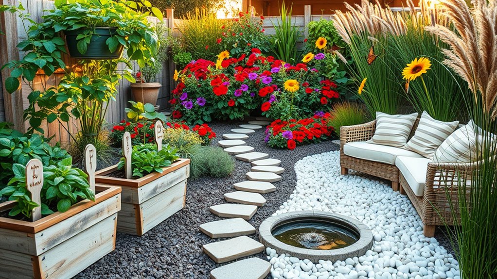 themed garden sections design