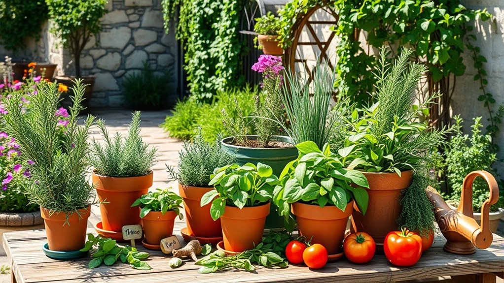 themed herb garden design