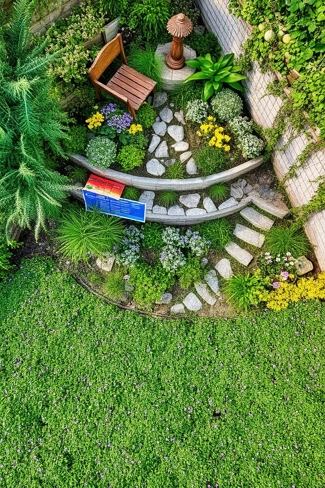 tiered planting with pathways