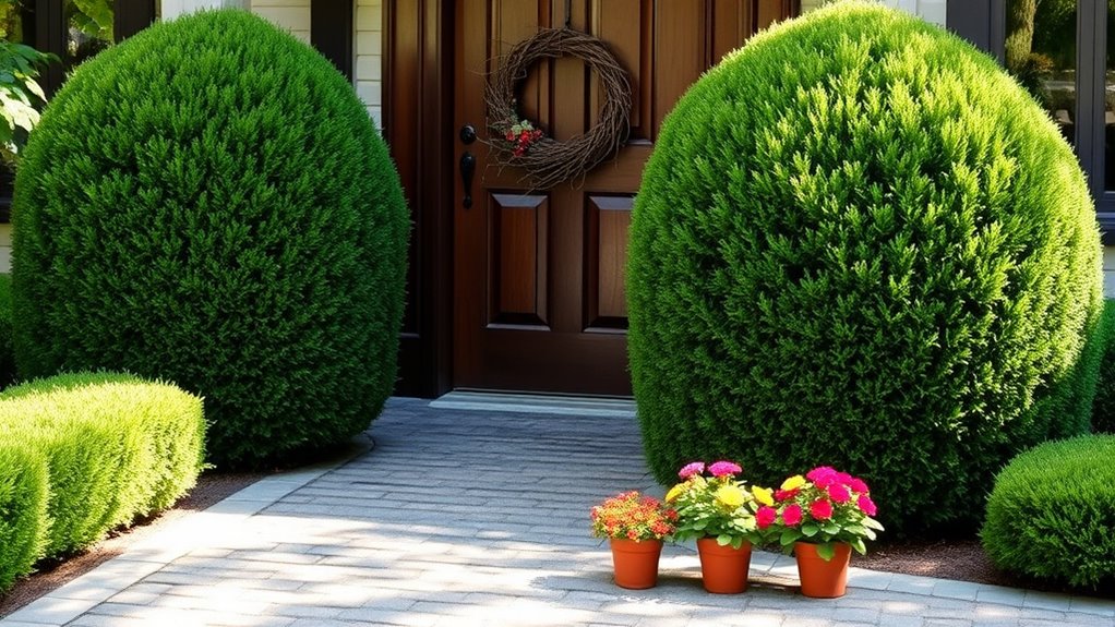 timeless evergreen entrance enhancement