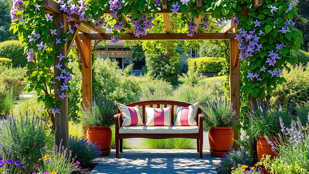 trailing plants enhance arbors