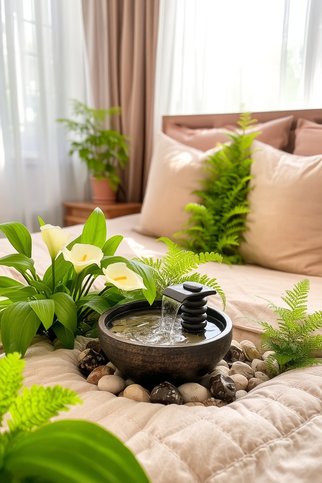 tranquil bedroom water feature