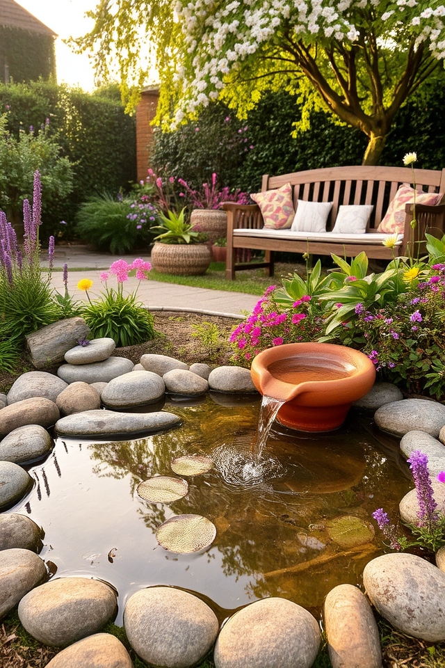 tranquil garden water feature