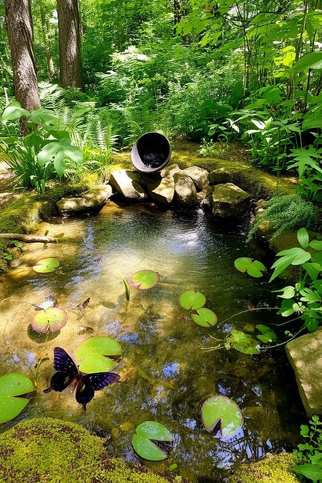 tranquil garden water features