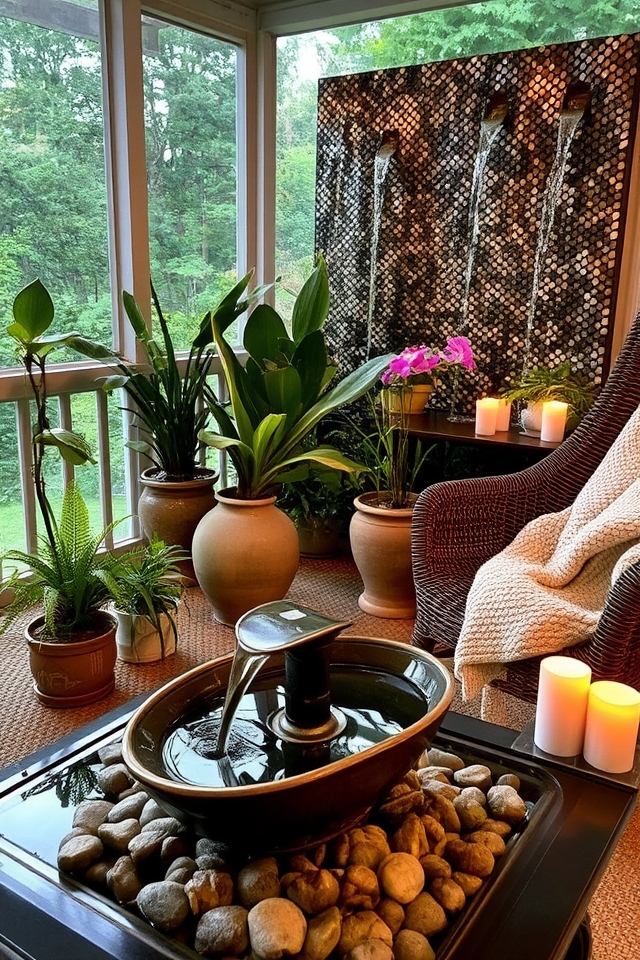 tranquil indoor water features