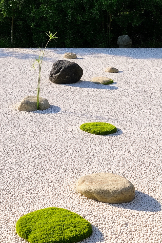 tranquil minimalist garden design