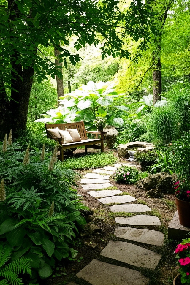 tranquil shade garden oasis