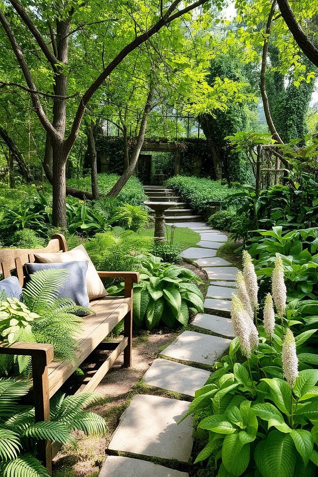 tranquil shade garden oasis
