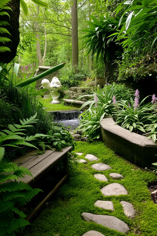 tranquil shaded garden retreat