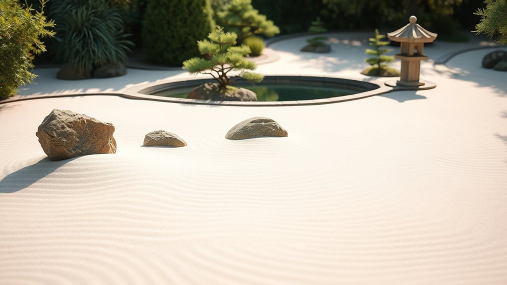 tranquil zen sand garden