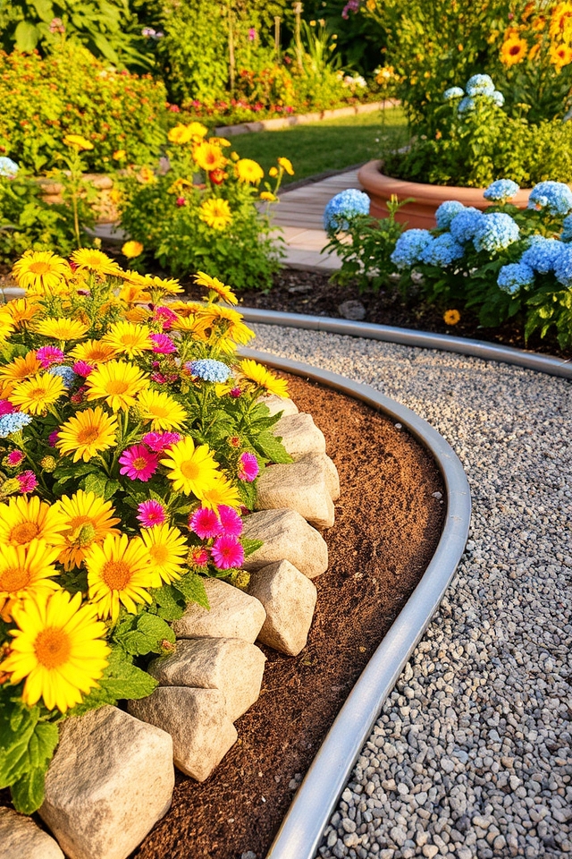 transform backyard with borders